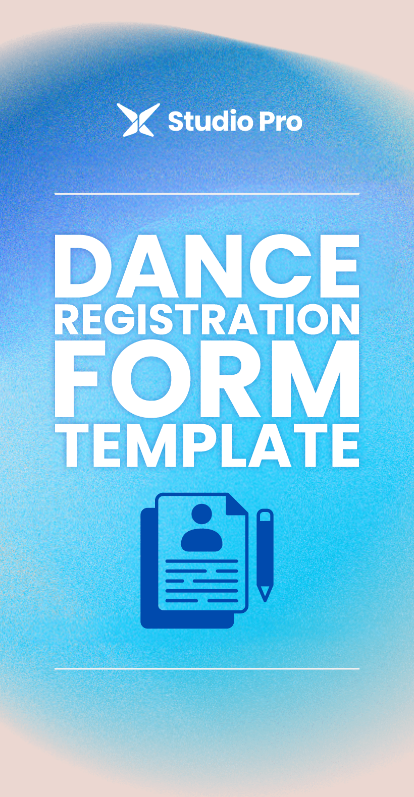 The title of the resource, "Dance Registration Form Template"