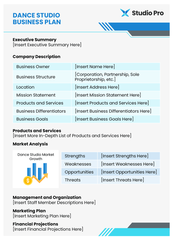 Dance studio business plan template