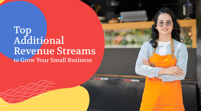 The title of this content on the left with a photo of a woman in an apron on the right.