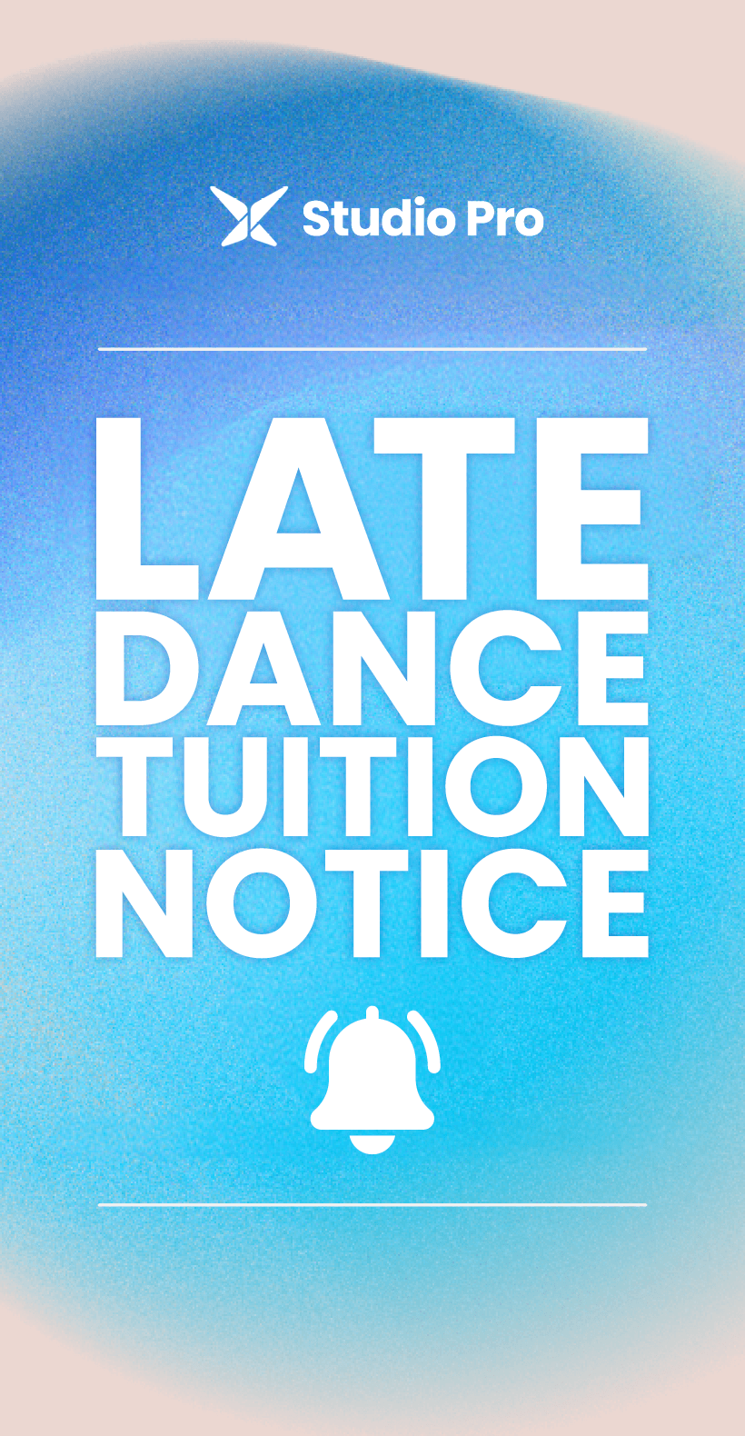 The title of the resource, "Late Dance Tuition Notice"
