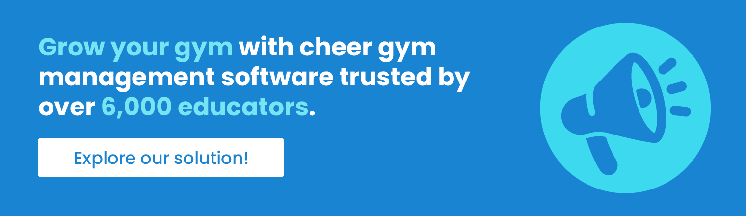 Grow your gym with cheer gym management software trusted by over 6,000 educators. Explore our solution!