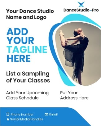 An example dance studio flyer.