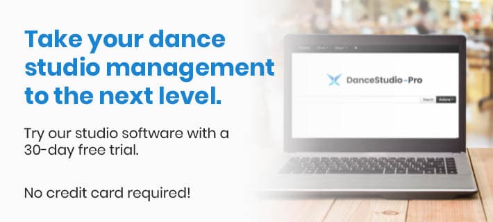 Run your dance studio more efficiently with studio management software! Click here for a 30-day free trial of DanceStudio-Pro.